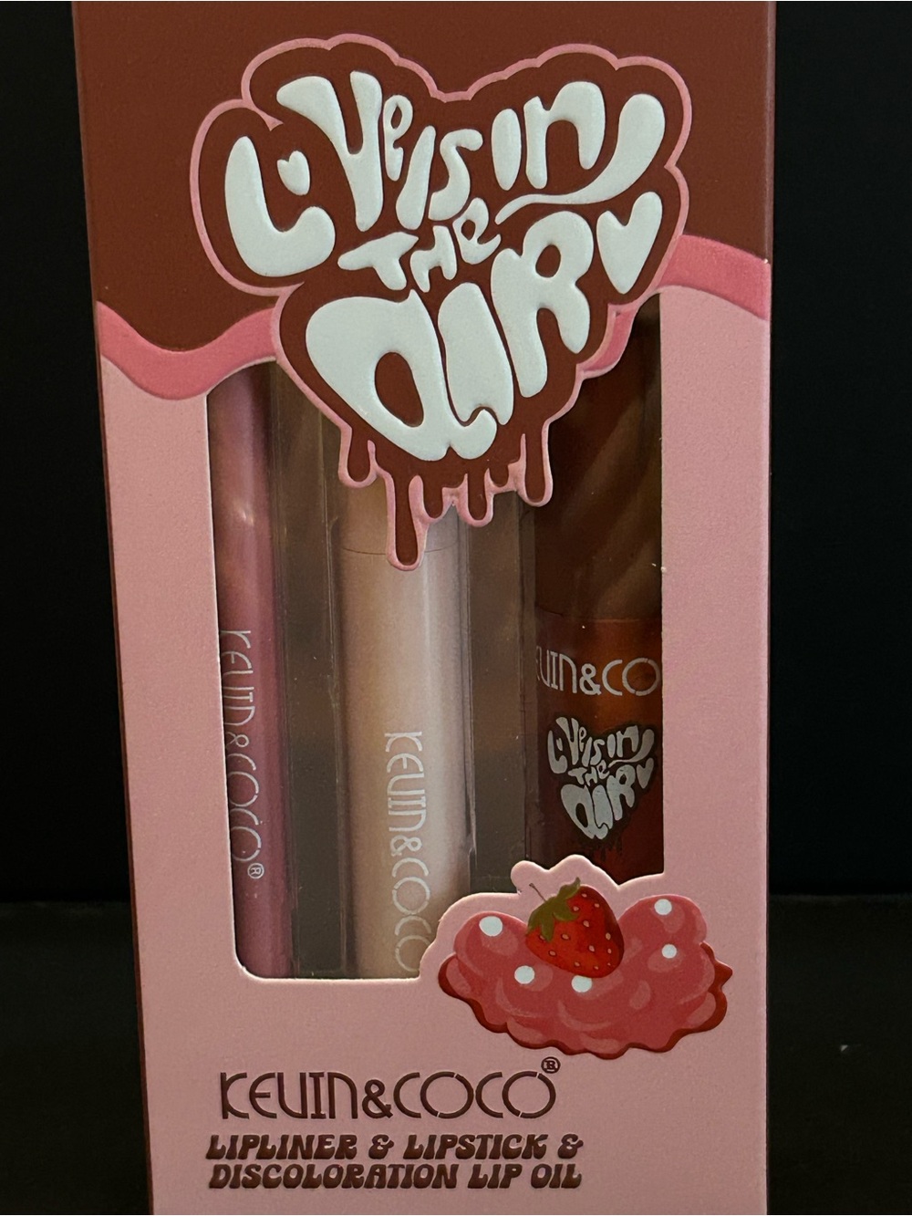 K&C Lip Care Trio - Milk Chocolate 01 - Pink & Brown Shades - Love is in the Air